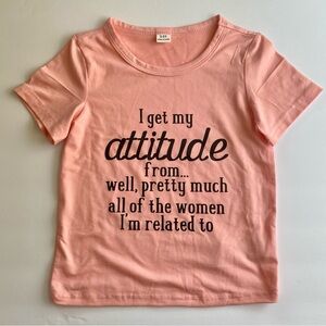 Pink Graphic Tee with Attitude Quote